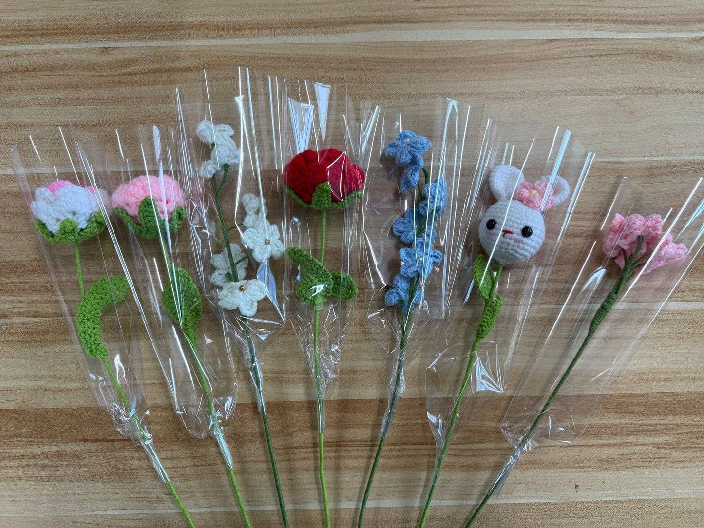 Handcrafted crochet flowers