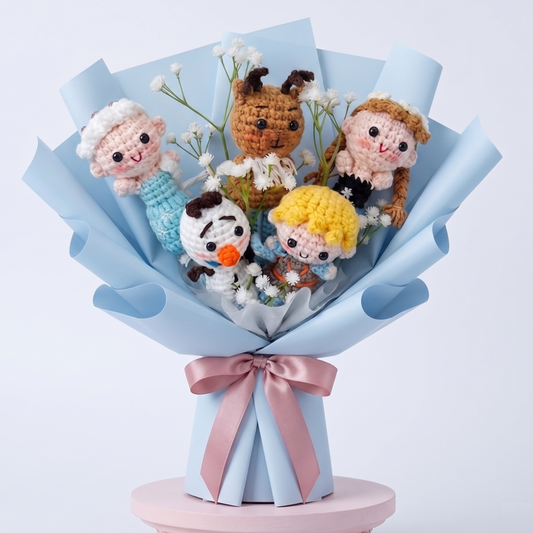 Frozen Elsa Olaf Annabelle Crochet bouquet