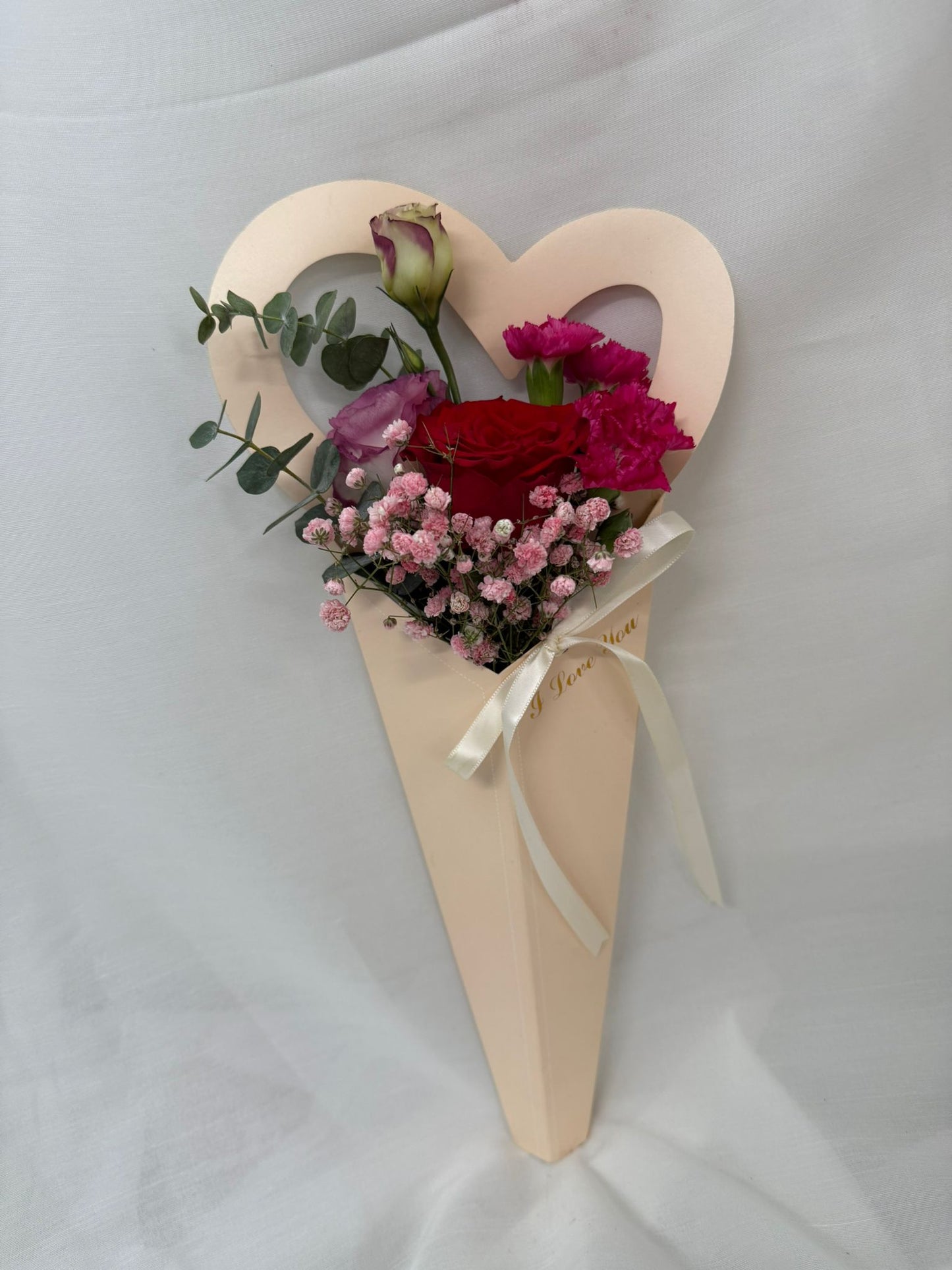 Heart Shaped Paper Sleeve Bouquet