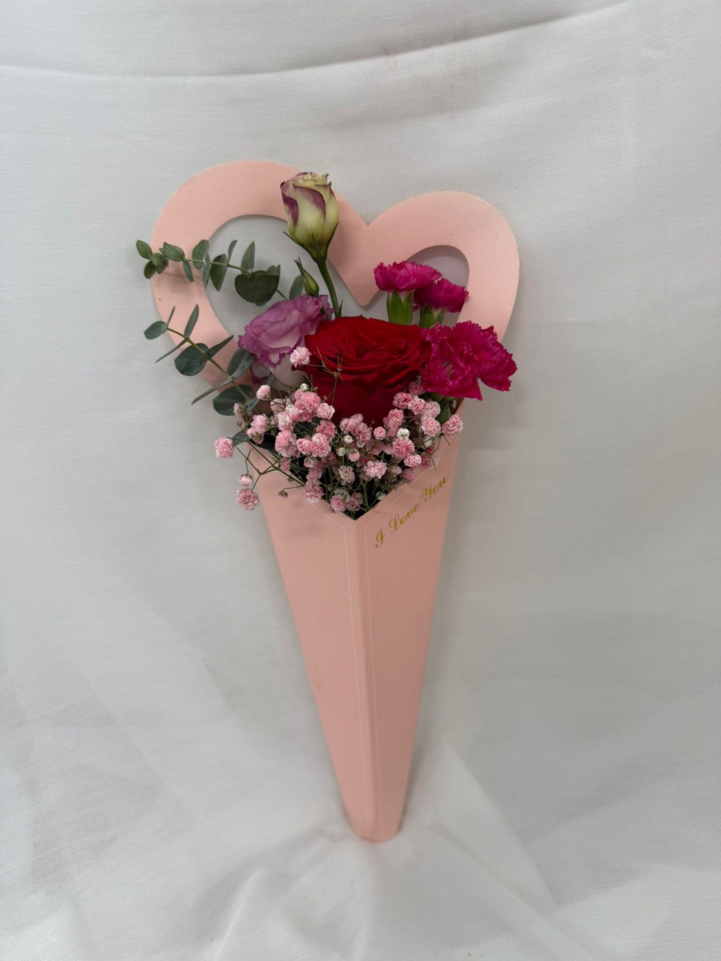 Heart Shaped Paper Sleeve Bouquet