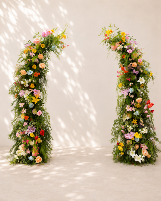 WILDFLOWER MEADOW TWO-PIECE FLORAL ARCH