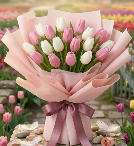 Tulips flower bouquet